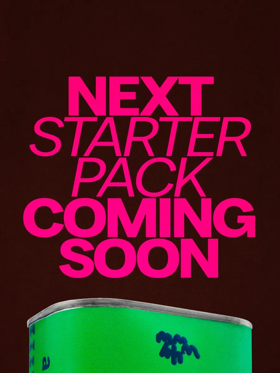 Next starter pack coming soon, with a green tin
